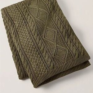 Ralph Lauren Home Henwick Cable Knit Throw in Loden Green